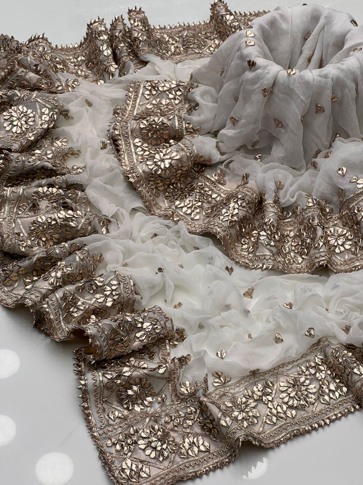 Handmade Lcd Gotta Work On Pure Bamber Shifoon Daman Style