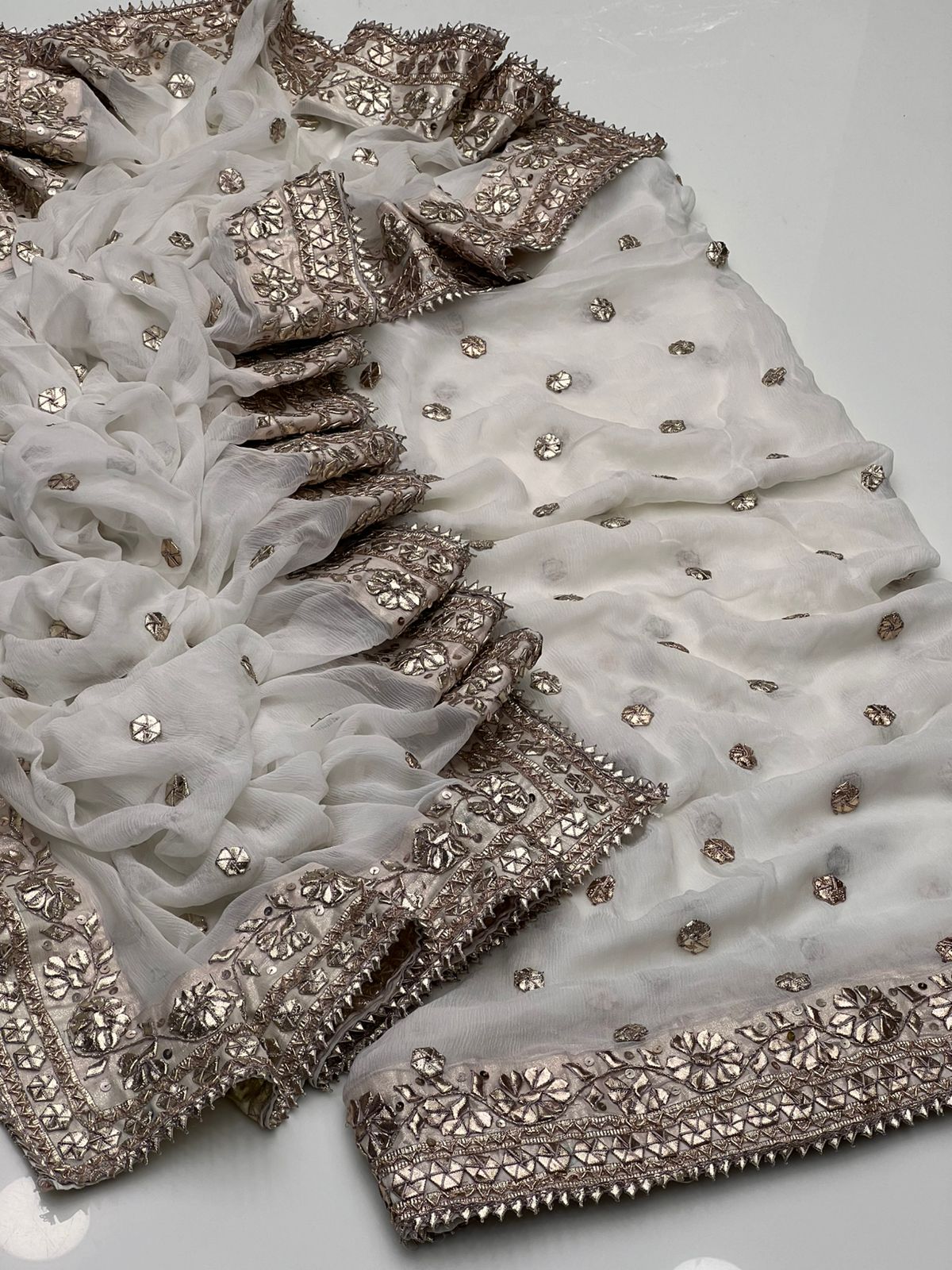 Handmade Lcd Gotta Work On Pure Bamber Shifoon Daman Style